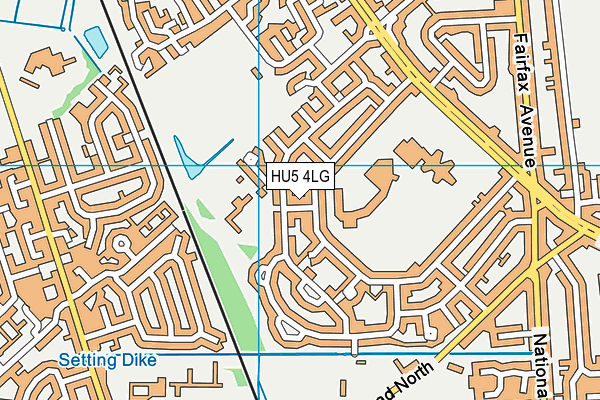HU5 4LG map - OS VectorMap District (Ordnance Survey) HU5 4LG map - OS VectorMap District (Ordnance Survey)
