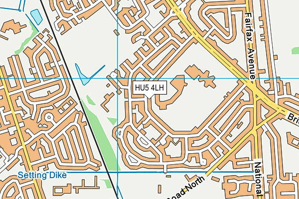 HU5 4LH map - OS VectorMap District (Ordnance Survey) HU5 4LH map - OS VectorMap District (Ordnance Survey)