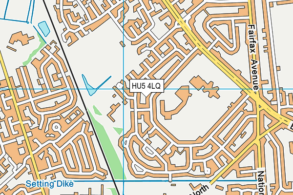HU5 4LQ map - OS VectorMap District (Ordnance Survey) HU5 4LQ map - OS VectorMap District (Ordnance Survey)