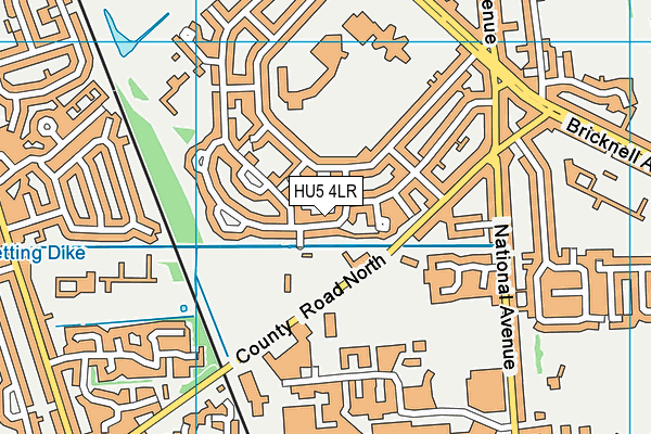 HU5 4LR map - OS VectorMap District (Ordnance Survey) HU5 4LR map - OS VectorMap District (Ordnance Survey)