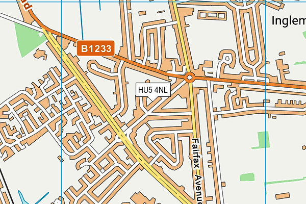 HU5 4NL map - OS VectorMap District (Ordnance Survey) HU5 4NL map - OS VectorMap District (Ordnance Survey)