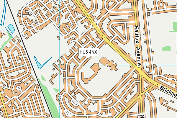 HU5 4NX map - OS VectorMap District (Ordnance Survey) HU5 4NX map - OS VectorMap District (Ordnance Survey)