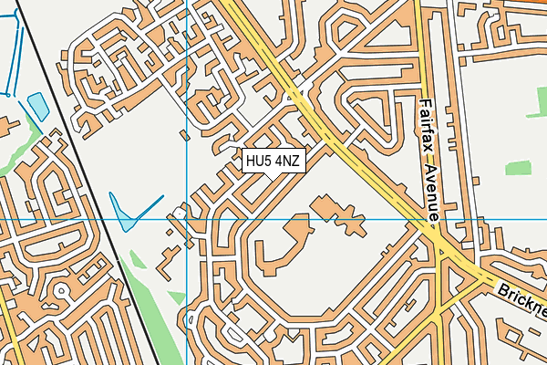 HU5 4NZ map - OS VectorMap District (Ordnance Survey) HU5 4NZ map - OS VectorMap District (Ordnance Survey)
