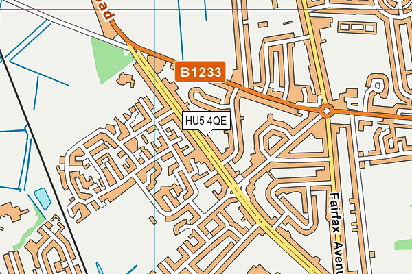 HU5 4QE map - OS VectorMap District (Ordnance Survey) HU5 4QE map - OS VectorMap District (Ordnance Survey)