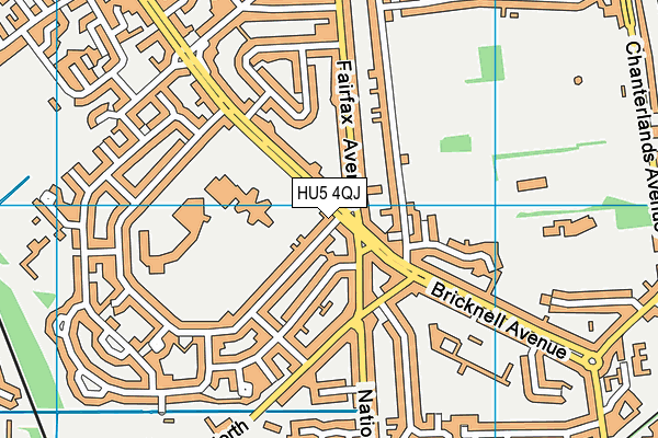 HU5 4QJ map - OS VectorMap District (Ordnance Survey) HU5 4QJ map - OS VectorMap District (Ordnance Survey)
