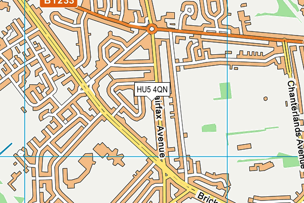 HU5 4QN map - OS VectorMap District (Ordnance Survey) HU5 4QN map - OS VectorMap District (Ordnance Survey)