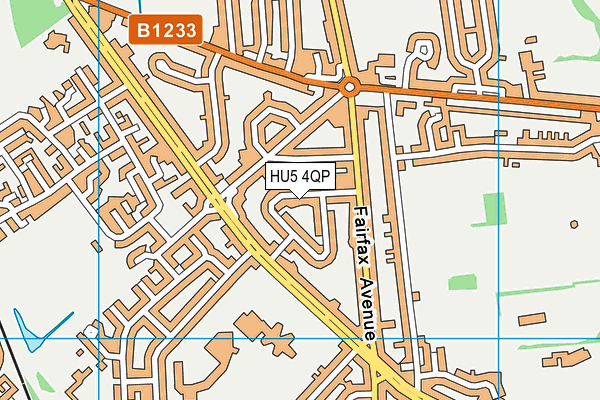 HU5 4QP map - OS VectorMap District (Ordnance Survey) HU5 4QP map - OS VectorMap District (Ordnance Survey)
