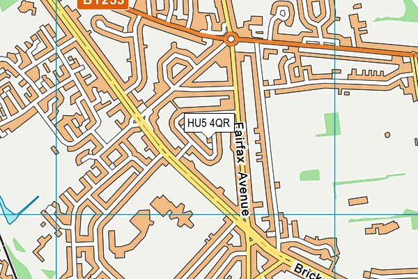HU5 4QR map - OS VectorMap District (Ordnance Survey) HU5 4QR map - OS VectorMap District (Ordnance Survey)