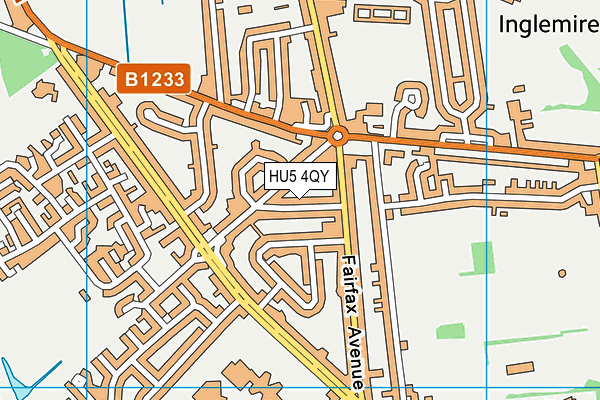 HU5 4QY map - OS VectorMap District (Ordnance Survey) HU5 4QY map - OS VectorMap District (Ordnance Survey)