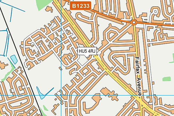 HU5 4RJ map - OS VectorMap District (Ordnance Survey) HU5 4RJ map - OS VectorMap District (Ordnance Survey)