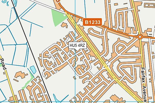 HU5 4RZ map - OS VectorMap District (Ordnance Survey) HU5 4RZ map - OS VectorMap District (Ordnance Survey)