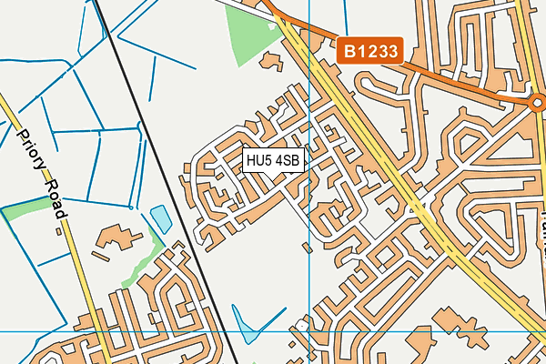 HU5 4SB map - OS VectorMap District (Ordnance Survey) HU5 4SB map - OS VectorMap District (Ordnance Survey)