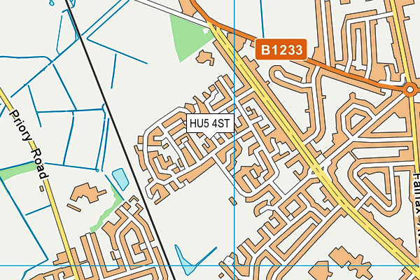 HU5 4ST map - OS VectorMap District (Ordnance Survey) HU5 4ST map - OS VectorMap District (Ordnance Survey)