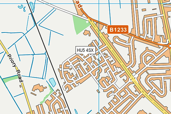 HU5 4SX map - OS VectorMap District (Ordnance Survey) HU5 4SX map - OS VectorMap District (Ordnance Survey)
