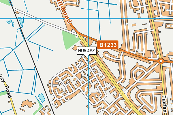 HU5 4SZ map - OS VectorMap District (Ordnance Survey) HU5 4SZ map - OS VectorMap District (Ordnance Survey)