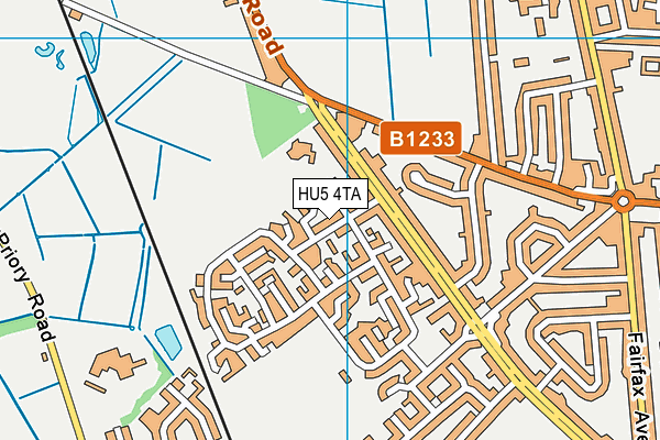 HU5 4TA map - OS VectorMap District (Ordnance Survey) HU5 4TA map - OS VectorMap District (Ordnance Survey)