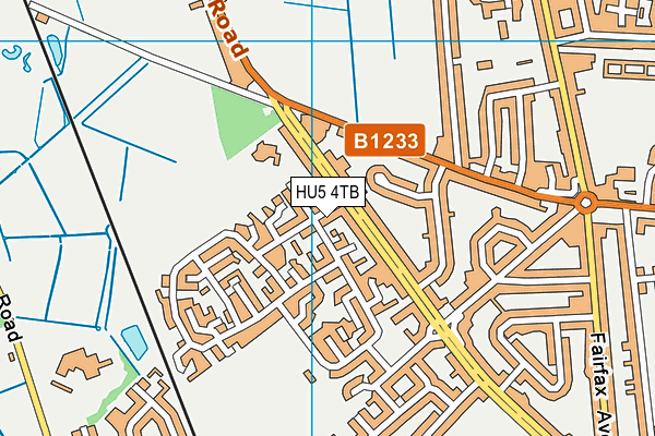 HU5 4TB map - OS VectorMap District (Ordnance Survey) HU5 4TB map - OS VectorMap District (Ordnance Survey)