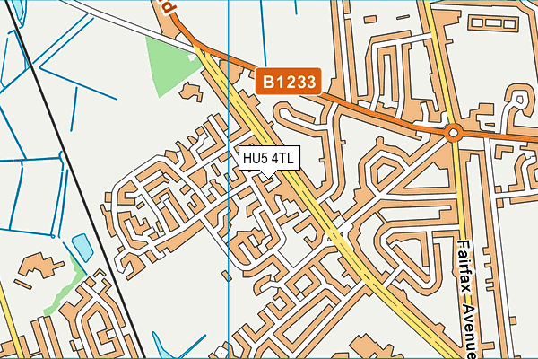 HU5 4TL map - OS VectorMap District (Ordnance Survey) HU5 4TL map - OS VectorMap District (Ordnance Survey)