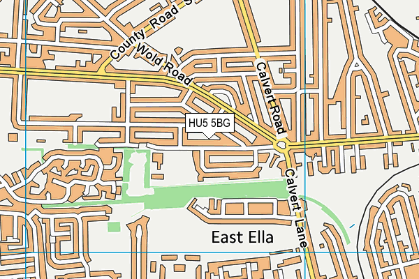 HU5 5BG map - OS VectorMap District (Ordnance Survey) HU5 5BG map - OS VectorMap District (Ordnance Survey)