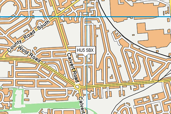 HU5 5BX map - OS VectorMap District (Ordnance Survey) HU5 5BX map - OS VectorMap District (Ordnance Survey)