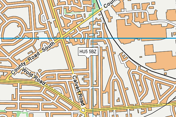 HU5 5BZ map - OS VectorMap District (Ordnance Survey) HU5 5BZ map - OS VectorMap District (Ordnance Survey)