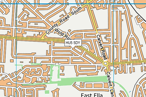 HU5 5DY map - OS VectorMap District (Ordnance Survey) HU5 5DY map - OS VectorMap District (Ordnance Survey)