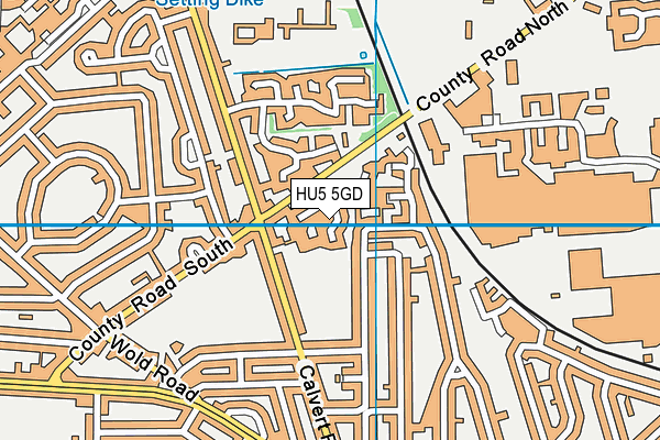 HU5 5GD map - OS VectorMap District (Ordnance Survey) HU5 5GD map - OS VectorMap District (Ordnance Survey)