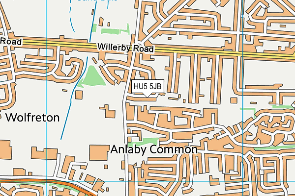 HU5 5JB map - OS VectorMap District (Ordnance Survey) HU5 5JB map - OS VectorMap District (Ordnance Survey)