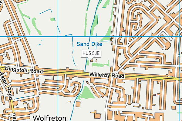HU5 5JE map - OS VectorMap District (Ordnance Survey) HU5 5JE map - OS VectorMap District (Ordnance Survey)
