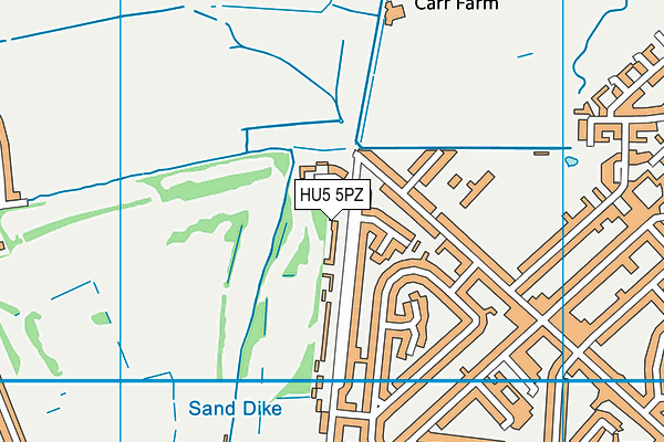 HU5 5PZ map - OS VectorMap District (Ordnance Survey) HU5 5PZ map - OS VectorMap District (Ordnance Survey)