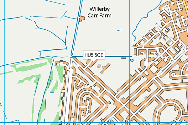 HU5 5QE map - OS VectorMap District (Ordnance Survey)