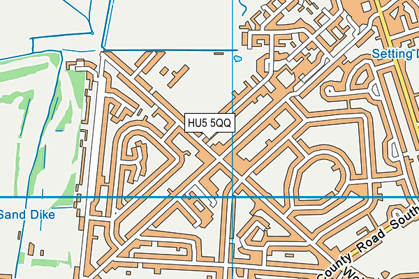 HU5 5QQ map - OS VectorMap District (Ordnance Survey) HU5 5QQ map - OS VectorMap District (Ordnance Survey)