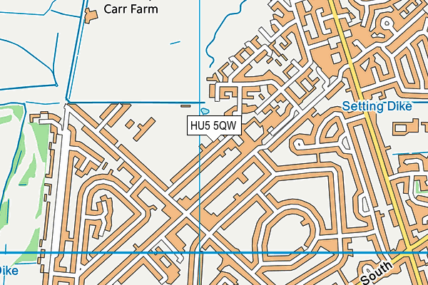 HU5 5QW map - OS VectorMap District (Ordnance Survey) HU5 5QW map - OS VectorMap District (Ordnance Survey)