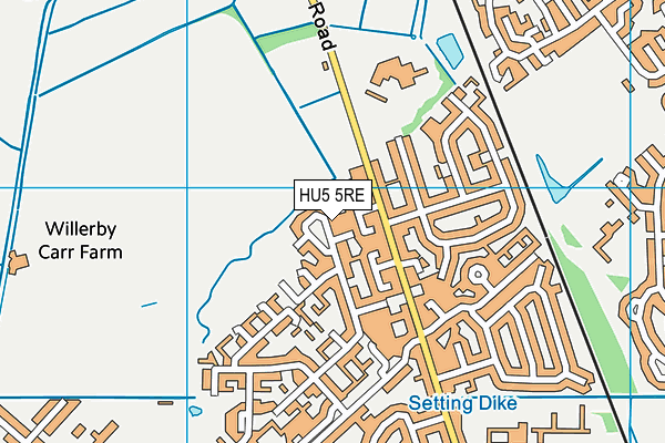 HU5 5RE map - OS VectorMap District (Ordnance Survey) HU5 5RE map - OS VectorMap District (Ordnance Survey)