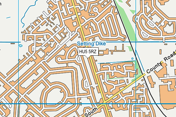 HU5 5RZ map - OS VectorMap District (Ordnance Survey) HU5 5RZ map - OS VectorMap District (Ordnance Survey)