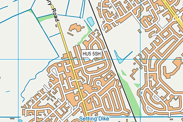 HU5 5SH map - OS VectorMap District (Ordnance Survey) HU5 5SH map - OS VectorMap District (Ordnance Survey)