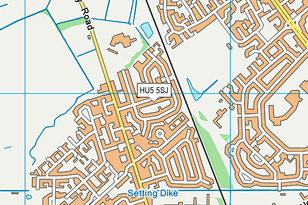 HU5 5SJ map - OS VectorMap District (Ordnance Survey) HU5 5SJ map - OS VectorMap District (Ordnance Survey)
