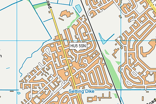 HU5 5SN map - OS VectorMap District (Ordnance Survey) HU5 5SN map - OS VectorMap District (Ordnance Survey)