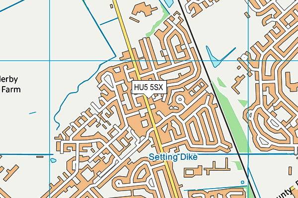 HU5 5SX map - OS VectorMap District (Ordnance Survey) HU5 5SX map - OS VectorMap District (Ordnance Survey)