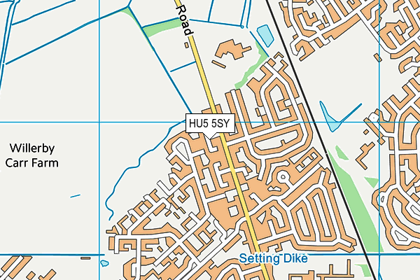 HU5 5SY map - OS VectorMap District (Ordnance Survey) HU5 5SY map - OS VectorMap District (Ordnance Survey)