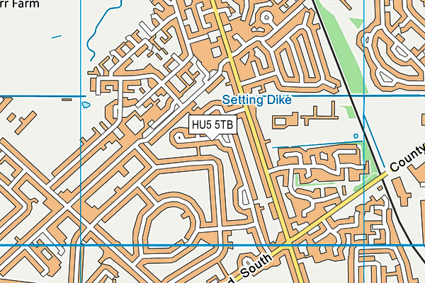 HU5 5TB map - OS VectorMap District (Ordnance Survey) HU5 5TB map - OS VectorMap District (Ordnance Survey)
