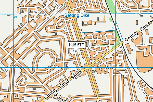 HU5 5TF map - OS VectorMap District (Ordnance Survey) HU5 5TF map - OS VectorMap District (Ordnance Survey)