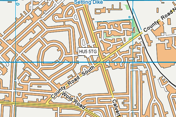 HU5 5TG map - OS VectorMap District (Ordnance Survey) HU5 5TG map - OS VectorMap District (Ordnance Survey)