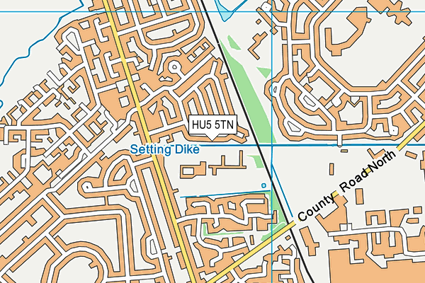 HU5 5TN map - OS VectorMap District (Ordnance Survey) HU5 5TN map - OS VectorMap District (Ordnance Survey)
