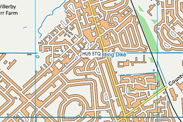 HU5 5TQ map - OS VectorMap District (Ordnance Survey) HU5 5TQ map - OS VectorMap District (Ordnance Survey)
