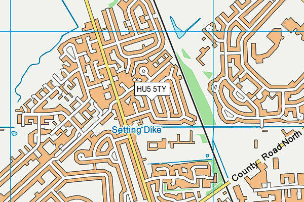 HU5 5TY map - OS VectorMap District (Ordnance Survey) HU5 5TY map - OS VectorMap District (Ordnance Survey)
