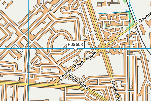 HU5 5UR map - OS VectorMap District (Ordnance Survey) HU5 5UR map - OS VectorMap District (Ordnance Survey)
