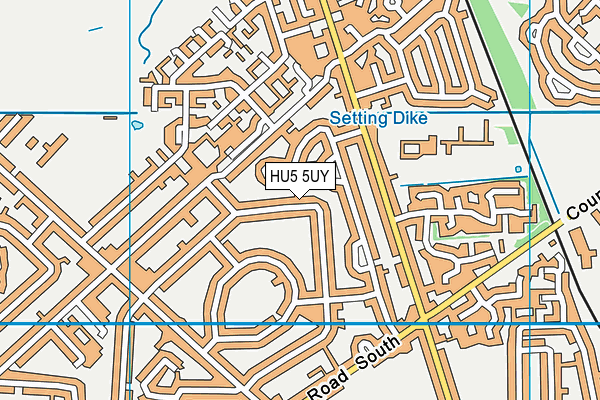 HU5 5UY map - OS VectorMap District (Ordnance Survey) HU5 5UY map - OS VectorMap District (Ordnance Survey)