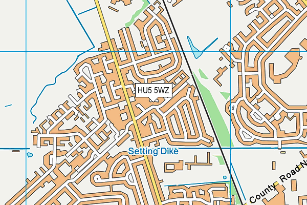 HU5 5WZ map - OS VectorMap District (Ordnance Survey) HU5 5WZ map - OS VectorMap District (Ordnance Survey)