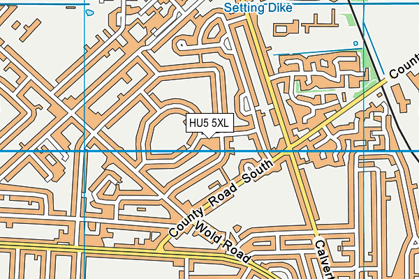 HU5 5XL map - OS VectorMap District (Ordnance Survey) HU5 5XL map - OS VectorMap District (Ordnance Survey)